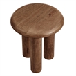 Mavina Mango Wood Side Table in Walnut
