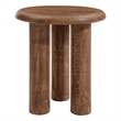 Mavina Mango Wood Side Table in Walnut