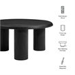 Mavina Round Mango Wood Coffee Table in Black