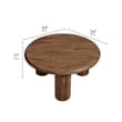 Mavina Round Mango Wood Coffee Table in Walnut