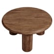 Mavina Round Mango Wood Coffee Table in Walnut