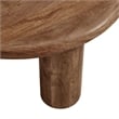 Mavina Round Mango Wood Coffee Table in Walnut