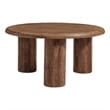 Mavina Round Mango Wood Coffee Table in Walnut