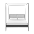 Modway Marlowe 4-Poster Canopy Metal Queen Platform Bed in Charcoal