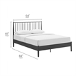 Modway Adair Spindle Metal Queen Platform Bed in Charcoal