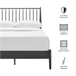 Adair Spindle Metal Full Platform Bed in Charcoal