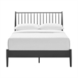 Adair Spindle Metal Full Platform Bed in Charcoal