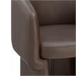Verity Barrel Back Vegan Leather Dining Chair in Espresso