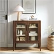 Modway Nell Tempered Glass Doors Accent Cabinet in Walnut