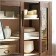 Modway Nell Tempered Glass Doors Accent Cabinet in Walnut
