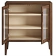 Modway Nell Tempered Glass Doors Accent Cabinet in Walnut