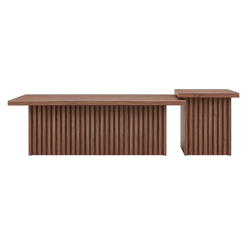 Render  Nesting  Coffee Tables Set of 2 in Walnut