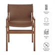 Sonora   Leather Dining Chair in Nutmeg Brown