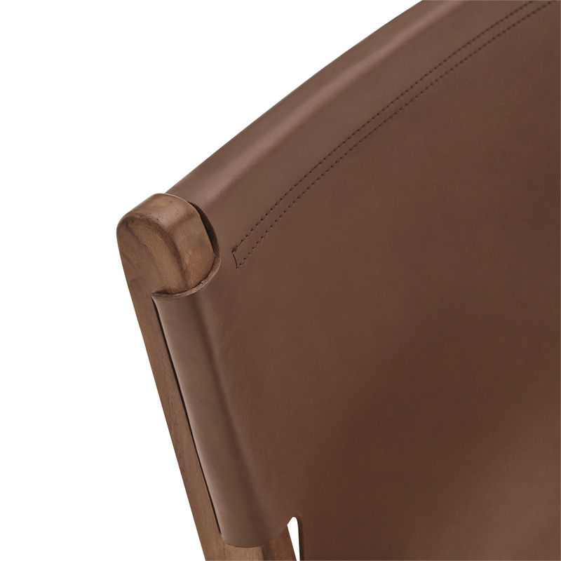 Sonora   Leather Dining Chair in Nutmeg Brown