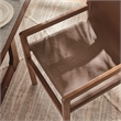 Sonora   Leather Dining Chair in Nutmeg Brown