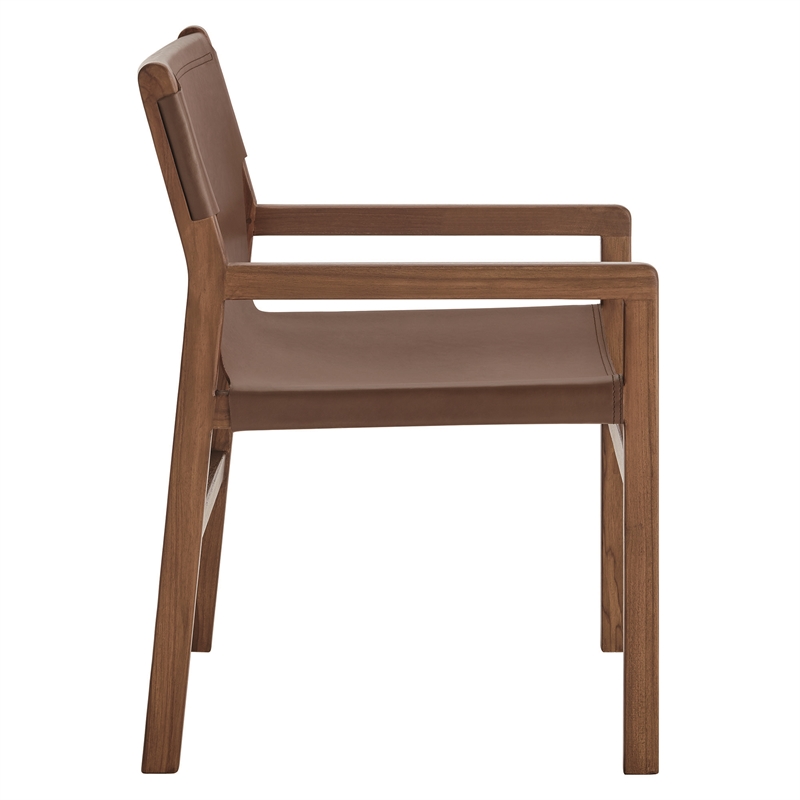 Sonora   Leather Dining Chair in Nutmeg Brown