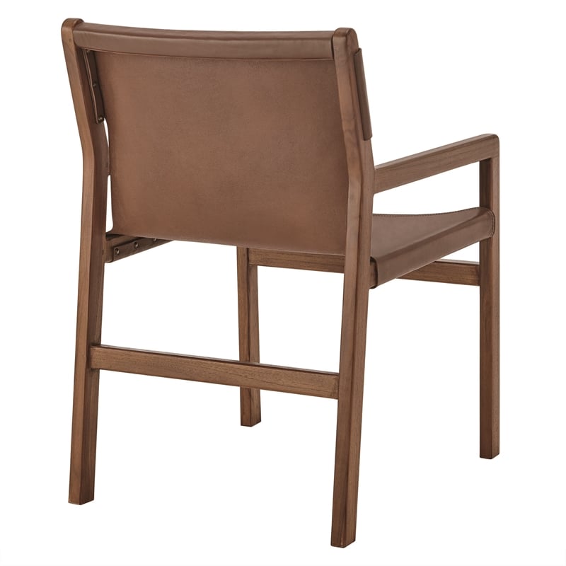 Sonora   Leather Dining Chair in Nutmeg Brown