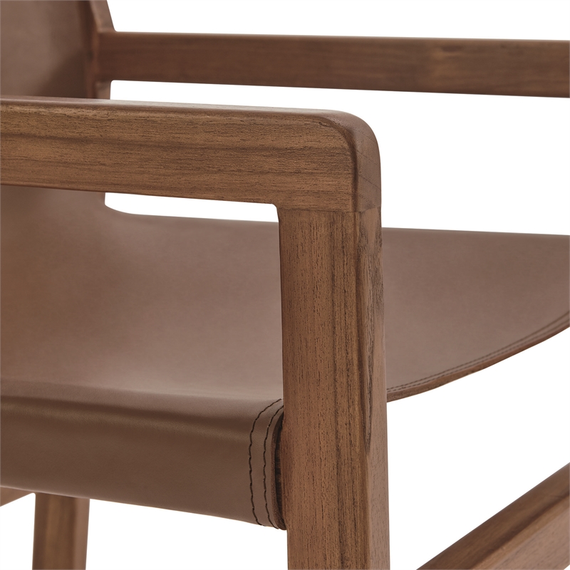 Sonora   Leather Dining Chair in Nutmeg Brown