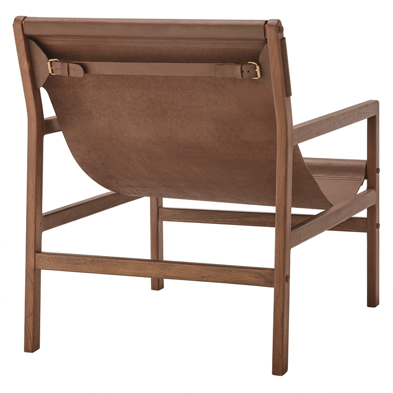 Sonora   Leather Sling Chair in Nutmeg Brown