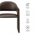 Talia   Vegan Leather Dining Armchair in Espresso