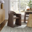 Talia   Vegan Leather Dining Armchair in Espresso