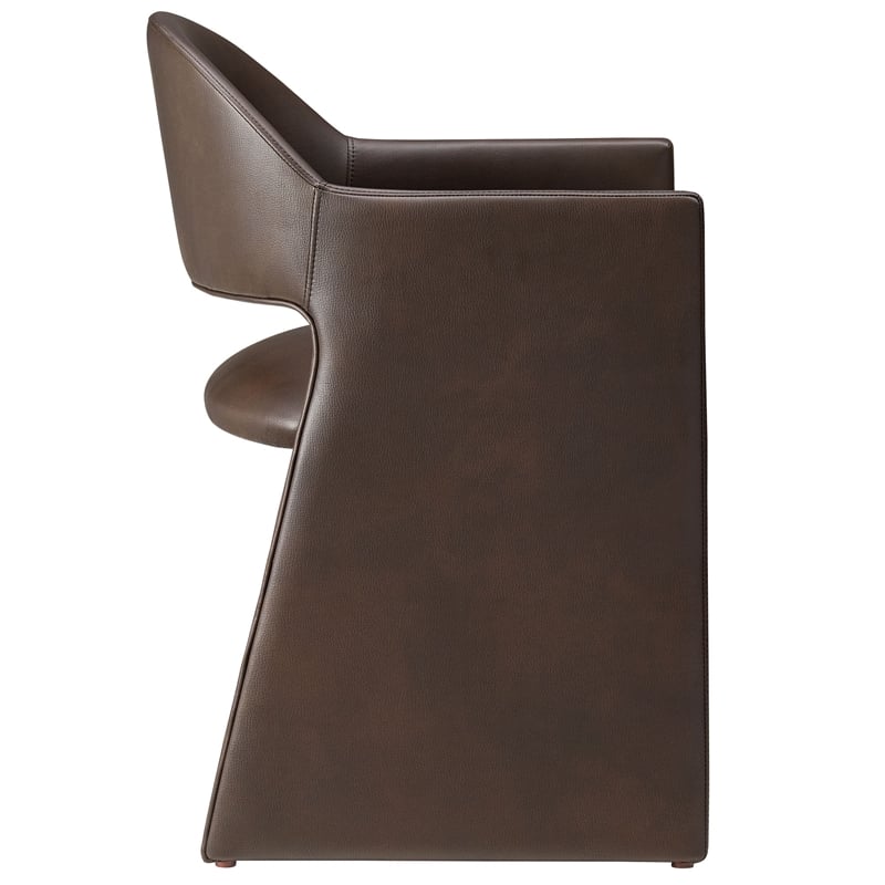 Talia   Vegan Leather Dining Armchair in Espresso