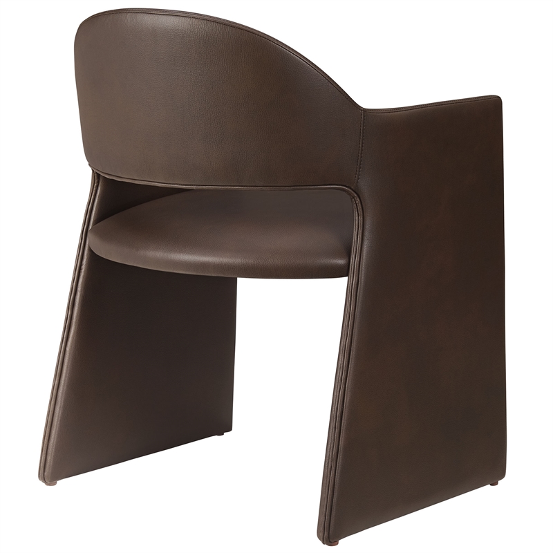 Talia   Vegan Leather Dining Armchair in Espresso