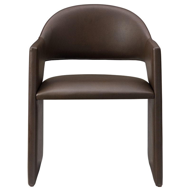 Talia   Vegan Leather Dining Armchair in Espresso