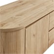 Duval  71 Inch Oval  TV Cabinet in Light Oak
