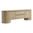 Duval  71 Inch Oval  TV Cabinet in Light Oak