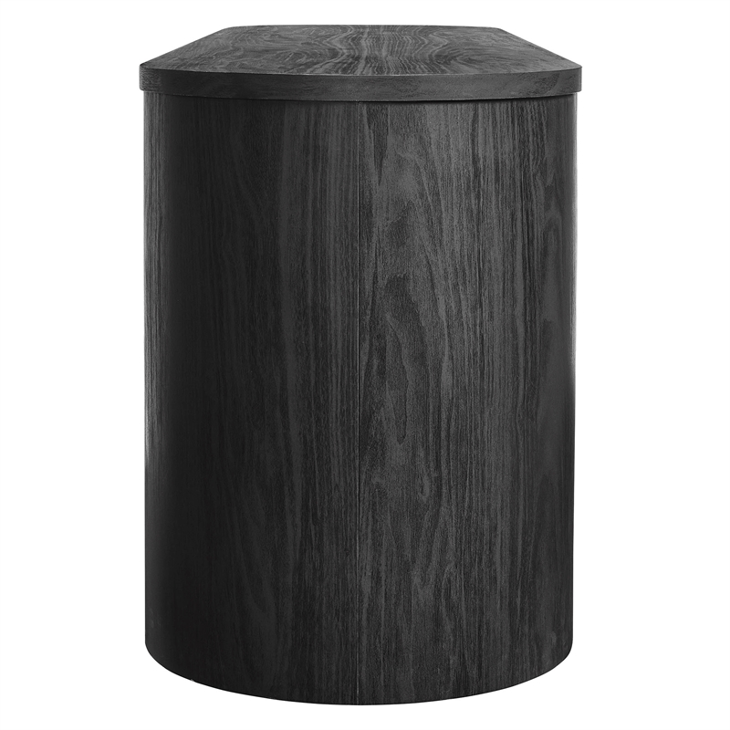 Duval  71 Inch Oval  TV Cabinet in Black