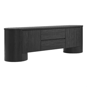 Duval  71 Inch Oval  TV Cabinet in Black