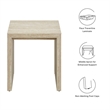 Mirella  Faux Travertine  Side Table in Travertine