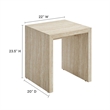 Mirella  Faux Travertine  Side Table in Travertine