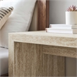 Mirella  Faux Travertine  Side Table in Travertine