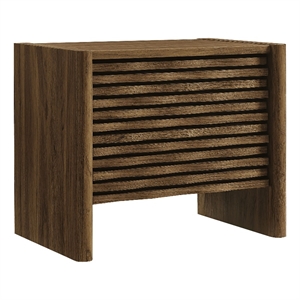Emric Wave Nightstand in Walnut