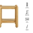 Arcus Rectangular 2-Tier Side Table in Oak