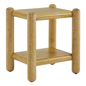 Arcus Rectangular 2-Tier Side Table in Oak