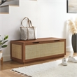 Soma Rattan Storage Bench in Walnut
