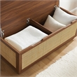 Soma Rattan Storage Bench in Walnut