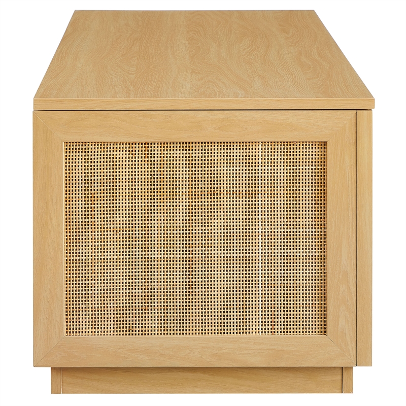 Soma Rattan Storage Bench in Oak