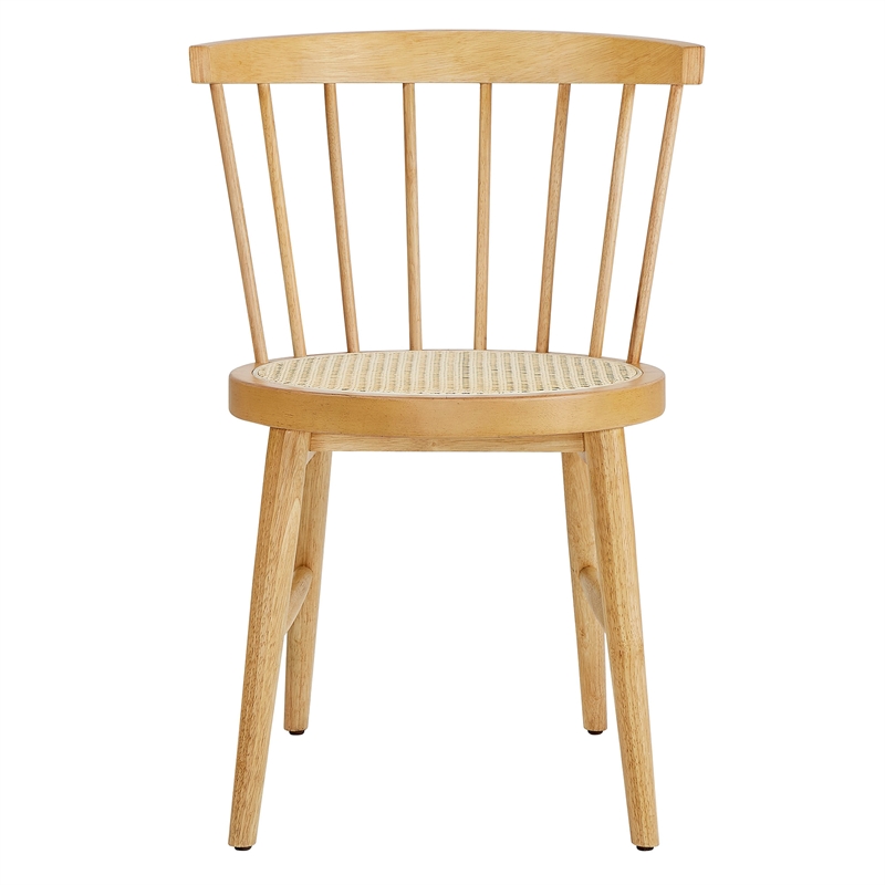 Lykke Curved Spindle Back Dining Chairs Set of 2 in Natural