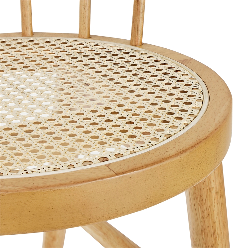 Lykke Curved Spindle Back Dining Chairs Set of 2 in Natural
