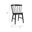 Lykke Curved Spindle Back Dining Chairs Set of 2 in Black