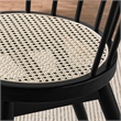 Lykke Curved Spindle Back Dining Chairs Set of 2 in Black