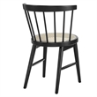 Lykke Curved Spindle Back Dining Chairs Set of 2 in Black