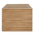 Canto Rectangular Stacked Design Coffee Table in Weathered Oak