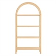 Vexley 72 Inch Large Arched Bookshelf in Natural