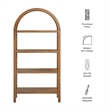 Vexley 60 Inch Wide Arched Bookshelf in Walnut