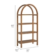 Vexley 60 Inch Wide Arched Bookshelf in Walnut